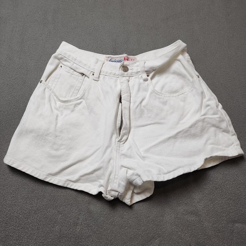Vintage Attitude Eaton High Waisted White Denim Shorts Sz 11